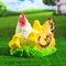 Фигура садовая Курица наседка с цыплятами пестрая 28*22см 3242425 - фото 65109