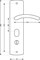 Комплект ручек АЛЛЮР РН-А132-L универс. для кит. металл. дверей левая (12) - фото 66672
