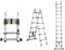 Лестница STARTUL телескопическая двухсекц. алюминиевая 156/320см 2*5 ступеней 11,1кг ST9733-032 - фото 69480