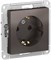 Розетка SCHNEIDER ELECTRIC AtlasDesign с з/к со шт крыш, 16А, IP20, мех мокко ATN000645 - фото 80075