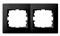 Рамка LESYA 2-ая горизонтальная б/вст черный бархат мат. 705-4200-147 - фото 80704