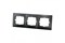 Рамка LESYA 3-ая горизонтальная б/вст черный бархат мат. 705-4200-148 - фото 80705