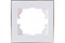 Рамка LEZARD RAIN 1-ая горизонтальная белая с бок. вст. золото 703-0226-146 - фото 80709