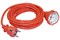 Удлинитель-шнур ИЭК УШ-01РВ оранжевый с вилкой и розеткой 2P+PE 3*1,0мм 2/10м WUP10-10-K09-N - фото 83375