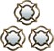 Комплект декоративных зеркал QWERTY Канны ( 3шт) бронза 25 см D-12 см 74044 - фото 83635