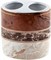 Стакан PRIMANOVA GARNSEY для пасты и щётки, керамика, коричневый D-20122 - фото 83739