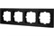 Рамка LEZARD VESNA 4-ая горизонтальная, черная матовая 742-4200-149 - фото 84572