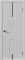 Полотно ДУБРАВА остекленное Крокус серое, стекло черное 600мм - фото 86786