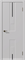 Полотно ДУБРАВА остекленное Крокус серое, стекло черное 700мм - фото 93410