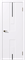 Полотно ДУБРАВА остекленное Крокус белое, ст. черное, 600мм - фото 93412
